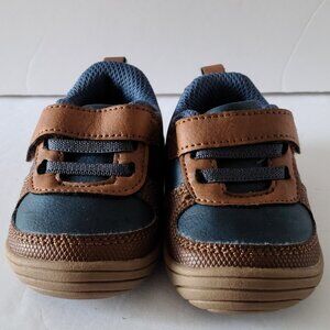 BABY SURPRIZE BY STRIDE RITE KILLIAN BROWN/BLUE INFANT SNEAKERS SIZE US 3M